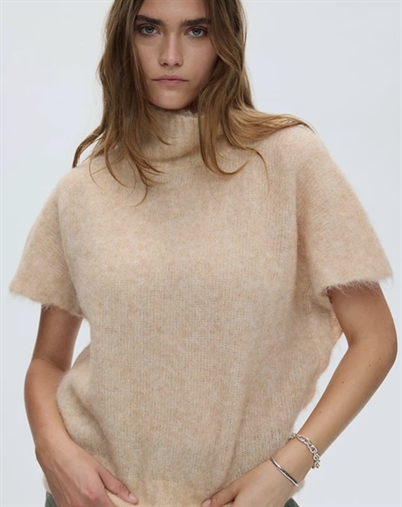 Rabens Saloner - Asna Superlight Knit Tunic Top - Light Camel